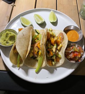 Vegan tacos   at Ahari in Roatan