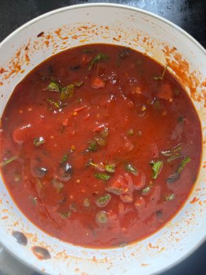 Our spicy Italian tomato sauce served with pasta and your choice of vegan or dairy cheese on top! at Veg Fans in Birmingham