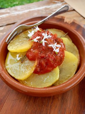 Patates al romaní at La Cort Montseny in Ducat Del Montseny