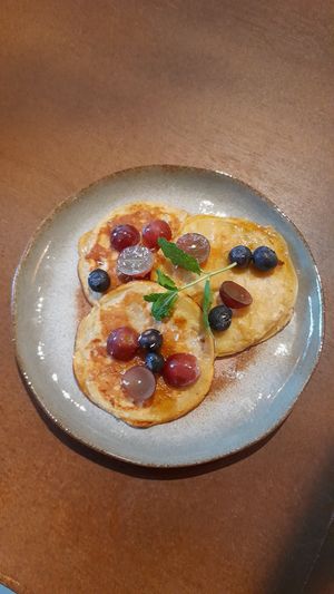 Vegan pancakes at Blue Zone Espresso in Haarlem