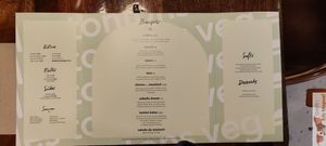 Menu at Les Tontons Veg - Paradis in Paris