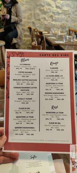 Wine at Les Tontons Veg - Paradis in Paris