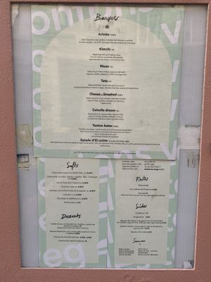 Menu  at Les Tontons Veg - Paradis in Paris