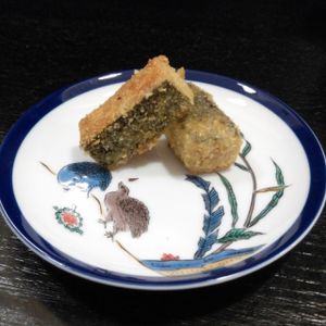 Soy protein mock fish. I like this. at Kinatei 喜菜亭 in Nara