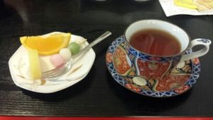 dessert with the at Kinatei 喜菜亭 in Nara