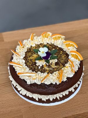 Tarta vegana at Tejemaneje in Murcia