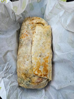 Huge burrito and so delicious 😋 at La Jacka Restaurant in Fresno