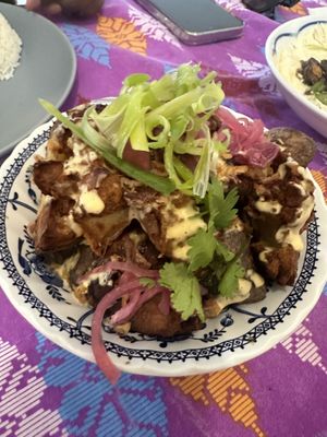 Crispy potatoes   at Yes Lah in Manchester