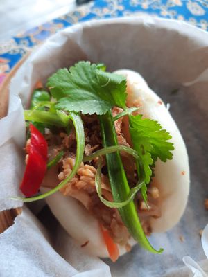 Jackfruit bao at Yes Lah in Manchester