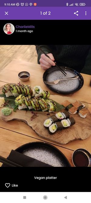 Plant powered platter at Zumuku Sushi  in Manchester
