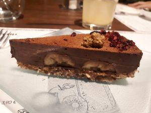 Vegan cheesecake at Vega Heaven in Kosice