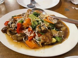 Lemongrass stir fry with tofu   at JR Vegan Thai Restaurant in Nambour
