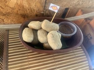 Fried tofu with peanut sauce   at MindTofu in Chiang Mai