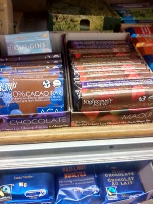 Raw chocolate  at Riverside Grocery in Whitehorse