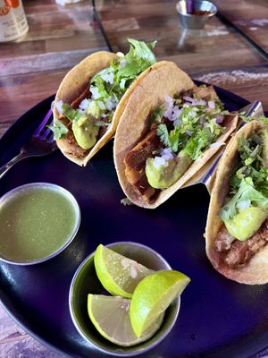 Short rib tacos  at Marcello's Plant Based Pizza in Cabo San Lucas