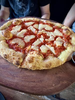 Cheese pizzaa  at Marcello's Plant Based Pizza in Cabo San Lucas