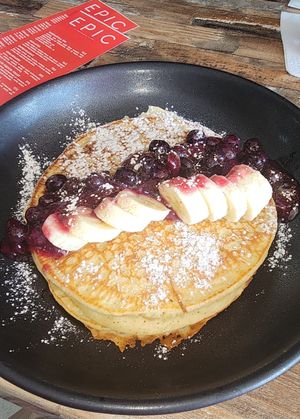EPIC Pancakes at Marcello's Plant Based Pizza in Cabo San Lucas