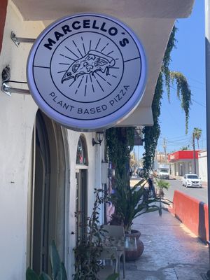   at Marcello's Plant Based Pizza in Cabo San Lucas