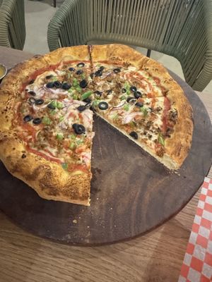   at Marcello's Plant Based Pizza in Cabo San Lucas