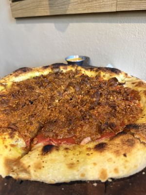   at Marcello's Plant Based Pizza in Cabo San Lucas