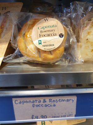 Vegan focaccia at Dillons Coffee in London