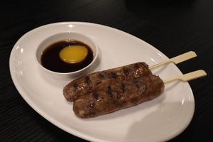 Tsukune: fake yolk, vegetable meat at dahlia dining - 달리아 다이닝 in Seoul