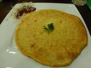 Yummy omelet at Govinda in Warsaw