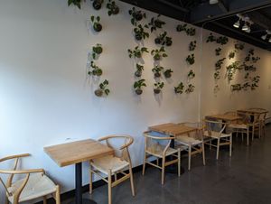 seating at Tiki Tea in Portland