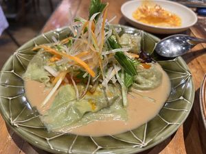 Sesame Vege Wontons  at Everybody's Table in Yokohama