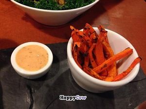 Carrot fries and aioli  at Dr. J's Vibrant Cafe in Los Angeles
