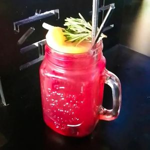 Strawberry lemonade at Vegan Ramen Mei - Del Valle in Mexico City