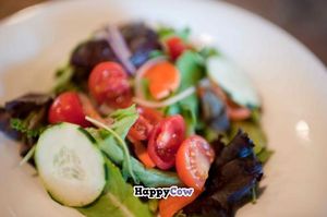 Simple Green organic greens, carrots and cucumber, citrus vinaigrette at Park 121 in Sonoma