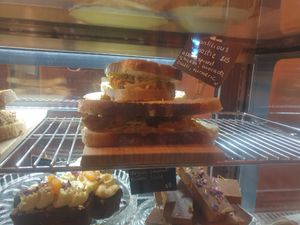 Vegan toastie at Babajis Kerala Kitchen in Warburton