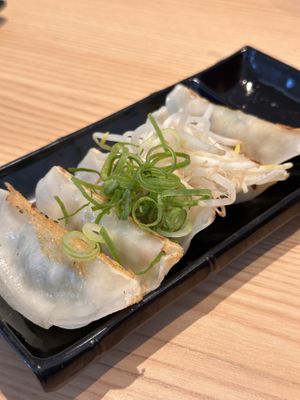 Vegan gyoza  at Hiroshima Ramen Momiji Miyajima-guchi Shop - 広島ラーメン 椛 宮島口本店 in Hatsukaichi