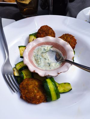 Falafel with veg tsatsiki at Ristorante Falsariga in Rimini