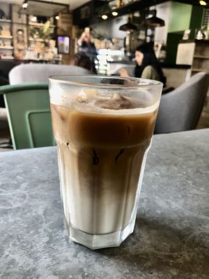 Iced oat latte  at The Lime Tree Cafe - Jumeirah in Dubai