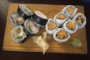 Vegan Lobster Roll, Fried Sweet Potato Roll  at Kotobuki in Norfolk