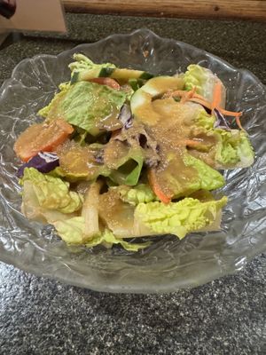 House Salad 🥗 with Ginger 🫚 Dressing   at Kotobuki in Norfolk