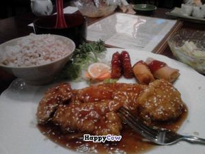 Veggie/vegan Sesame Chicken Dinner Size at Kotobuki in Norfolk