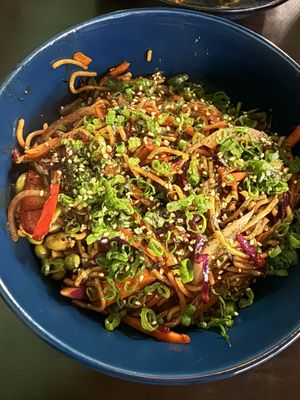 Yakisoba Noodle Bowl  at Vital Creations Vegan Bistro in Seattle