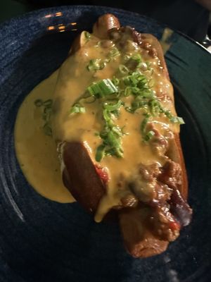 Chili Cheese Dog  at Vital Creations Vegan Bistro in Seattle
