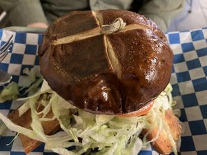 burger  at Vital Creations Vegan Bistro in Seattle