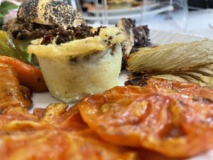 Tortino di patate e verdure grigliate deliziose   at Da Sauro in Perugia