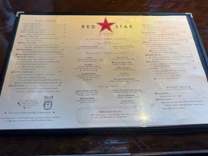 Menu at Red Star Taco Bar in Tacoma