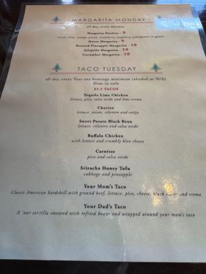 Happy Hour Menu at Red Star Taco Bar in Tacoma