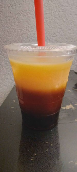 Vegan Thai boba Iced Tea at Hibachi 88 in Kissimmee