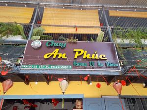 Sign outside at CHAY AN PHÚC in Ho Chi Minh City