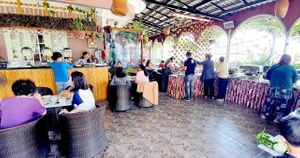 NOW and HERE, a vegetarian restaurant nestled in Da Lat, Vietnam, boasts a diverse menu featuring over 50 delectable plant-based dishes. at NOW and HERE Vegetarian Buffet in Da Lat