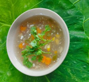 Vegetarian Mixed Vegetable Soup at NOW and HERE Vegetarian Buffet in Da Lat