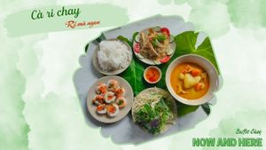 The Now and Here Vegetarian Buffet Restaurant, Da Lat, Vietnam at NOW and HERE Vegetarian Buffet in Da Lat